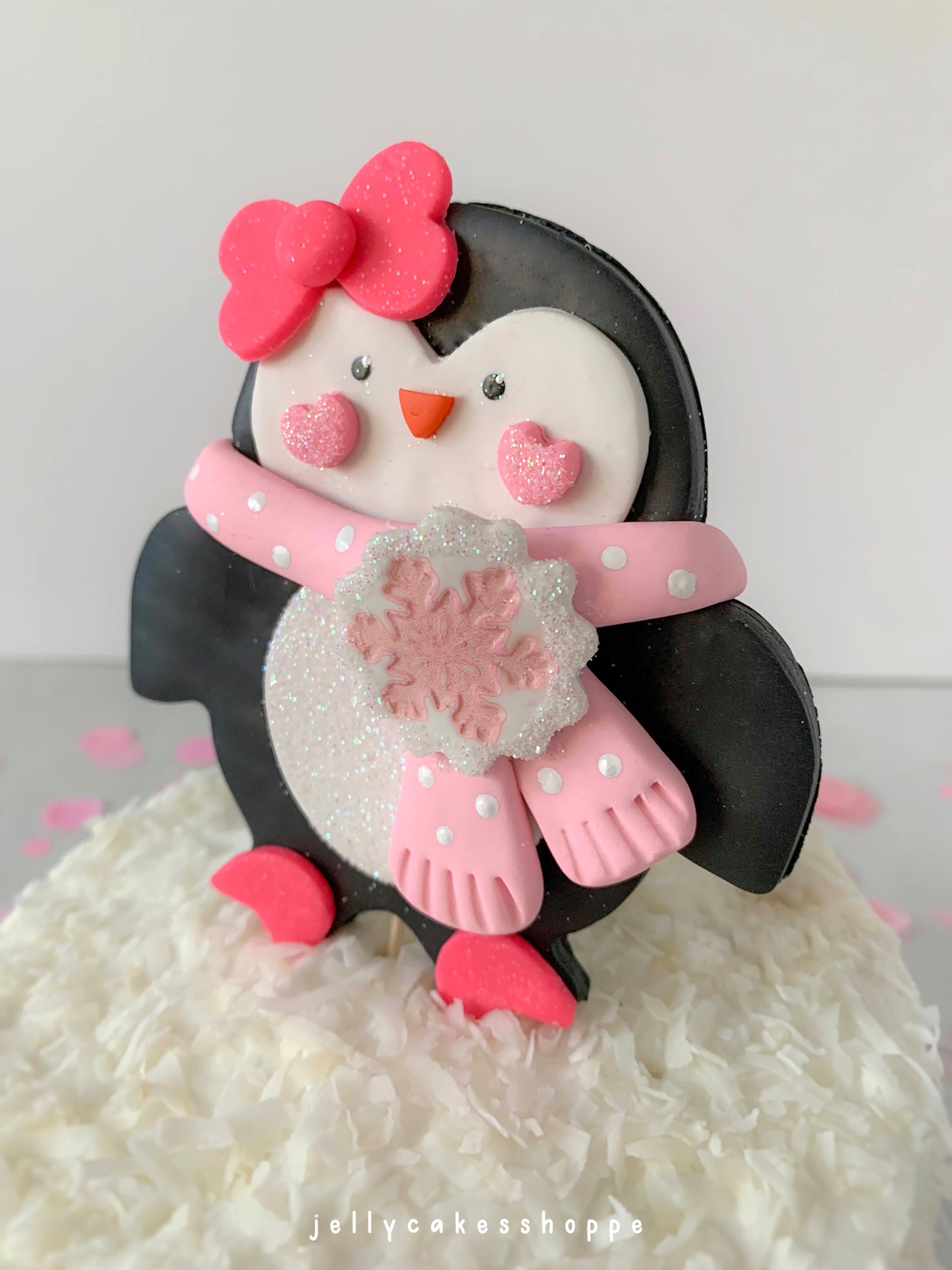 Penguin Birthday Cake Topper for Girl