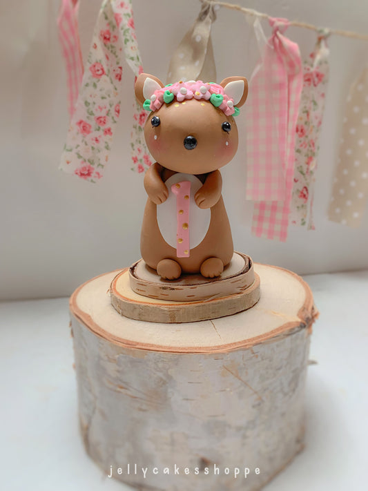 Squirrel Cake Topper for Baby's 1st