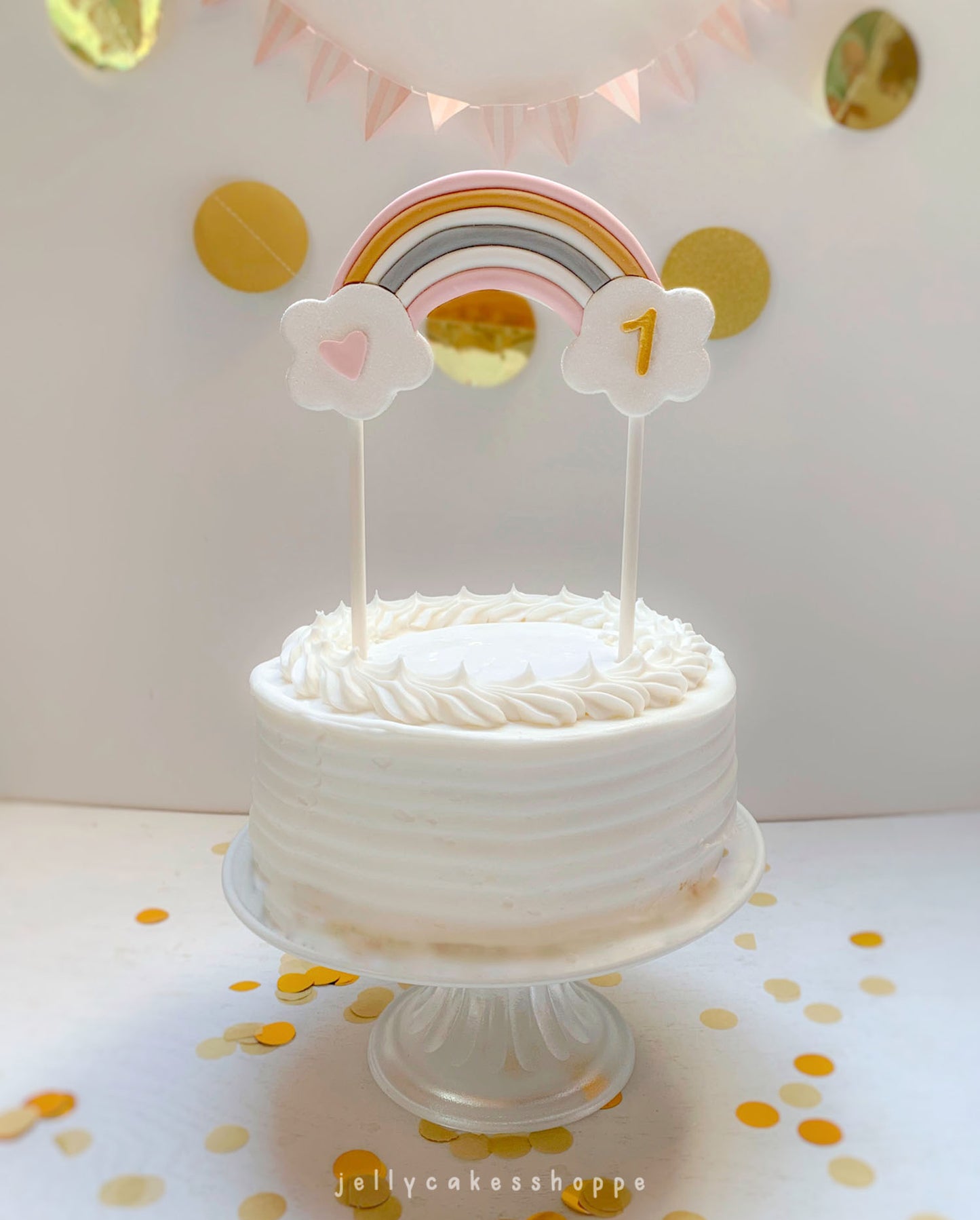 Boho Rainbow Cake Topper