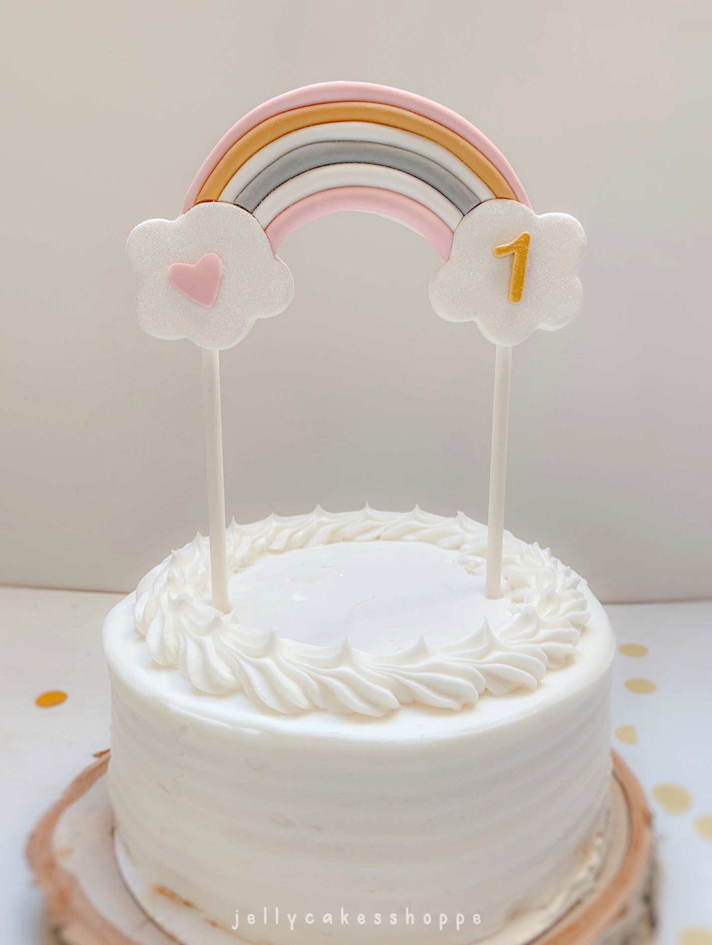 Boho Rainbow Cake Topper