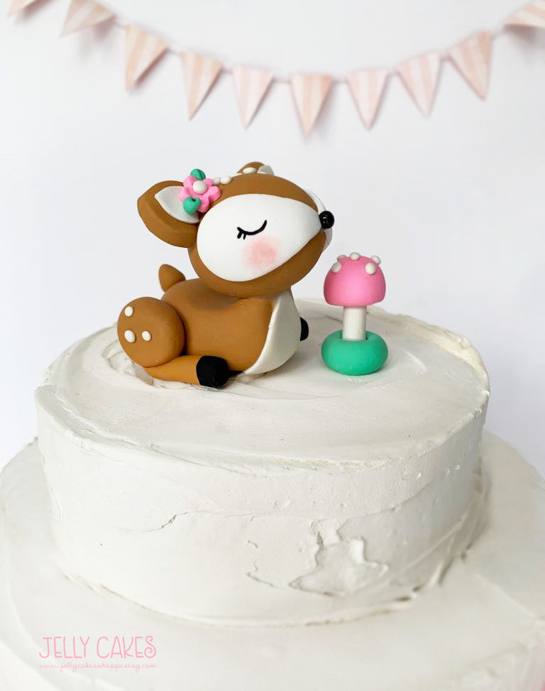 Baby Deer Cake Topper for Baby Showers and Birthdays