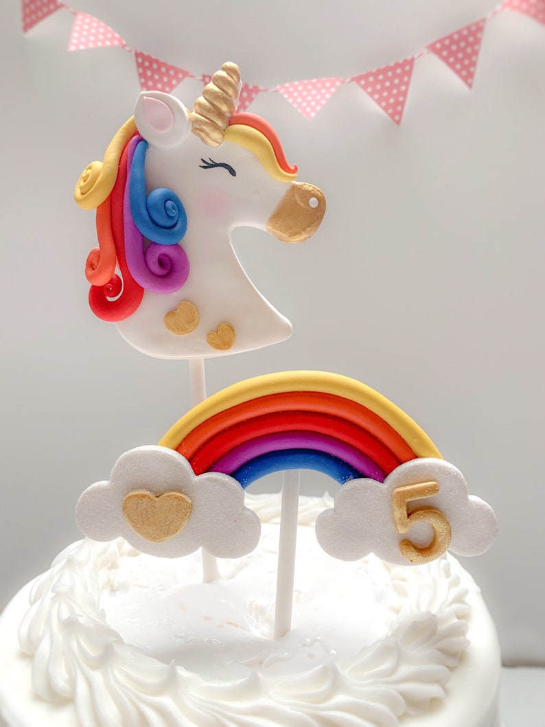Rainbow Unicorn Cake Topper – jellycakesshoppe