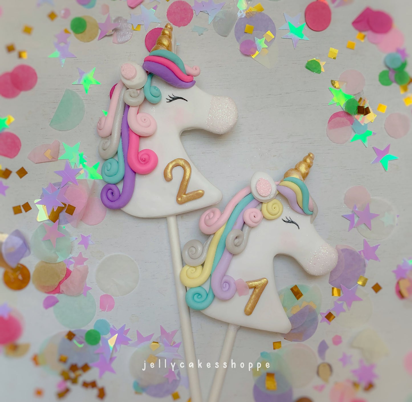 Rainbow Unicorn Cake Topper