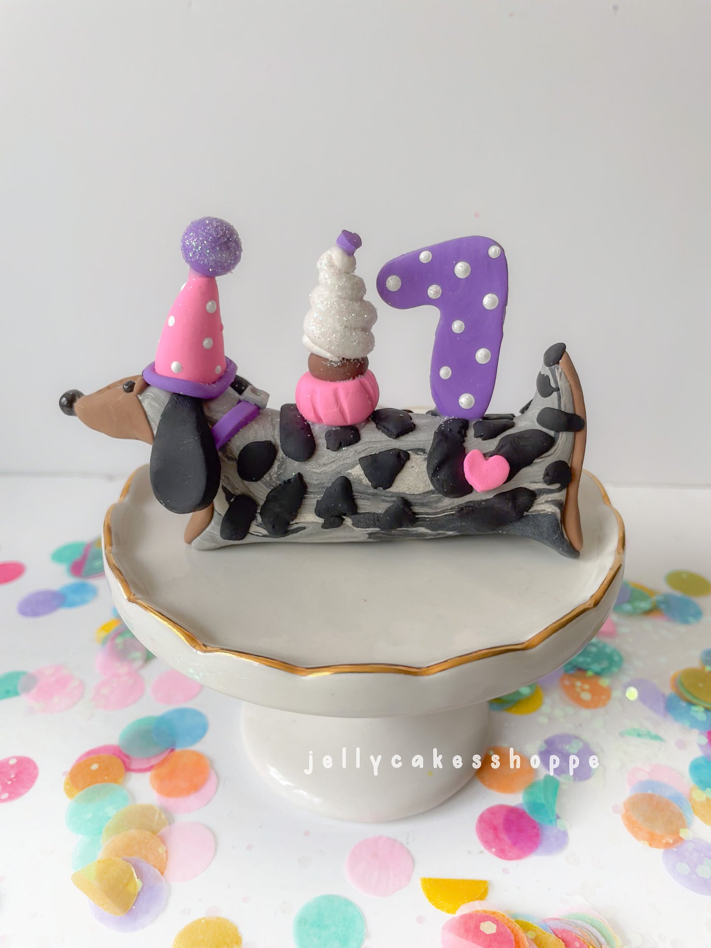 Dachshund Cake Topper, A Weenie Bit Older Birthday Party