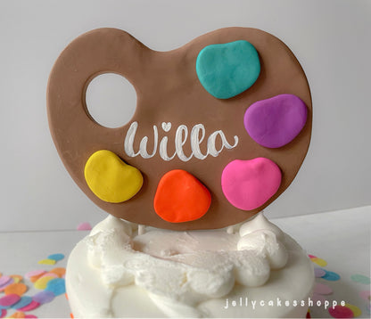 Artist Birthday Party Cake Topper