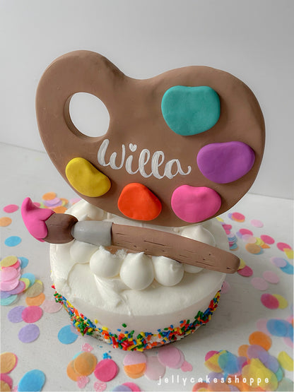 Artist Birthday Party Cake Topper