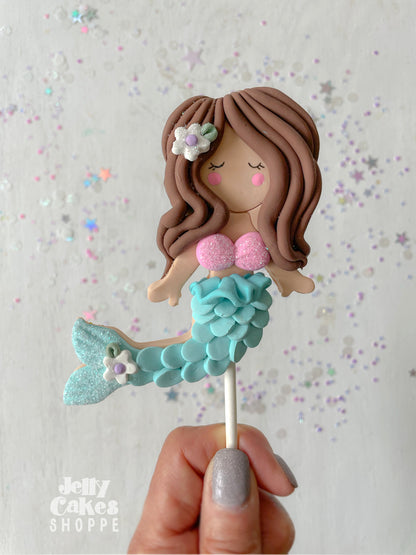 Pastel Mermaid Cake Decorations