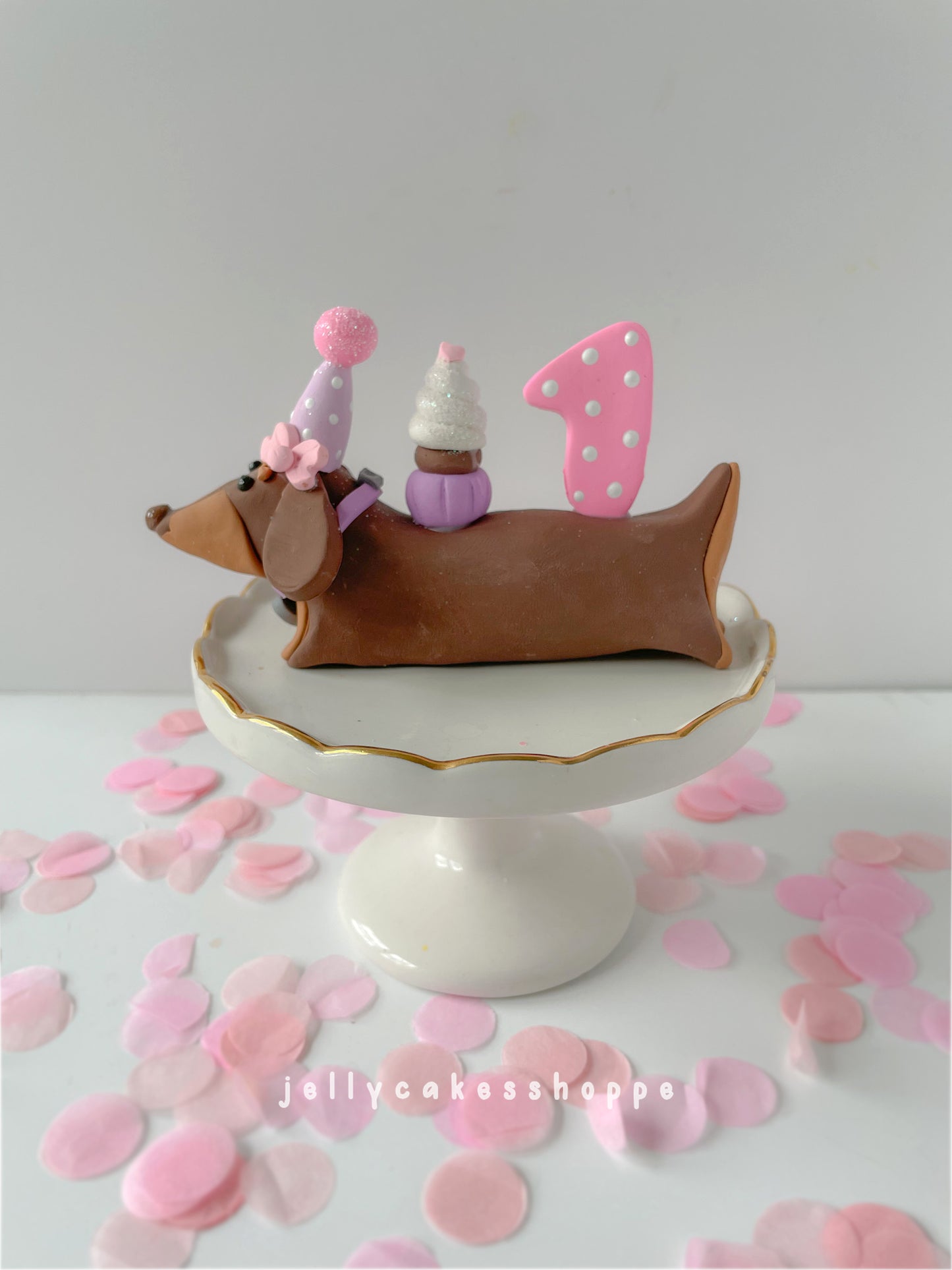 Dachshund Cake Topper, A Weenie Bit Older Birthday Party