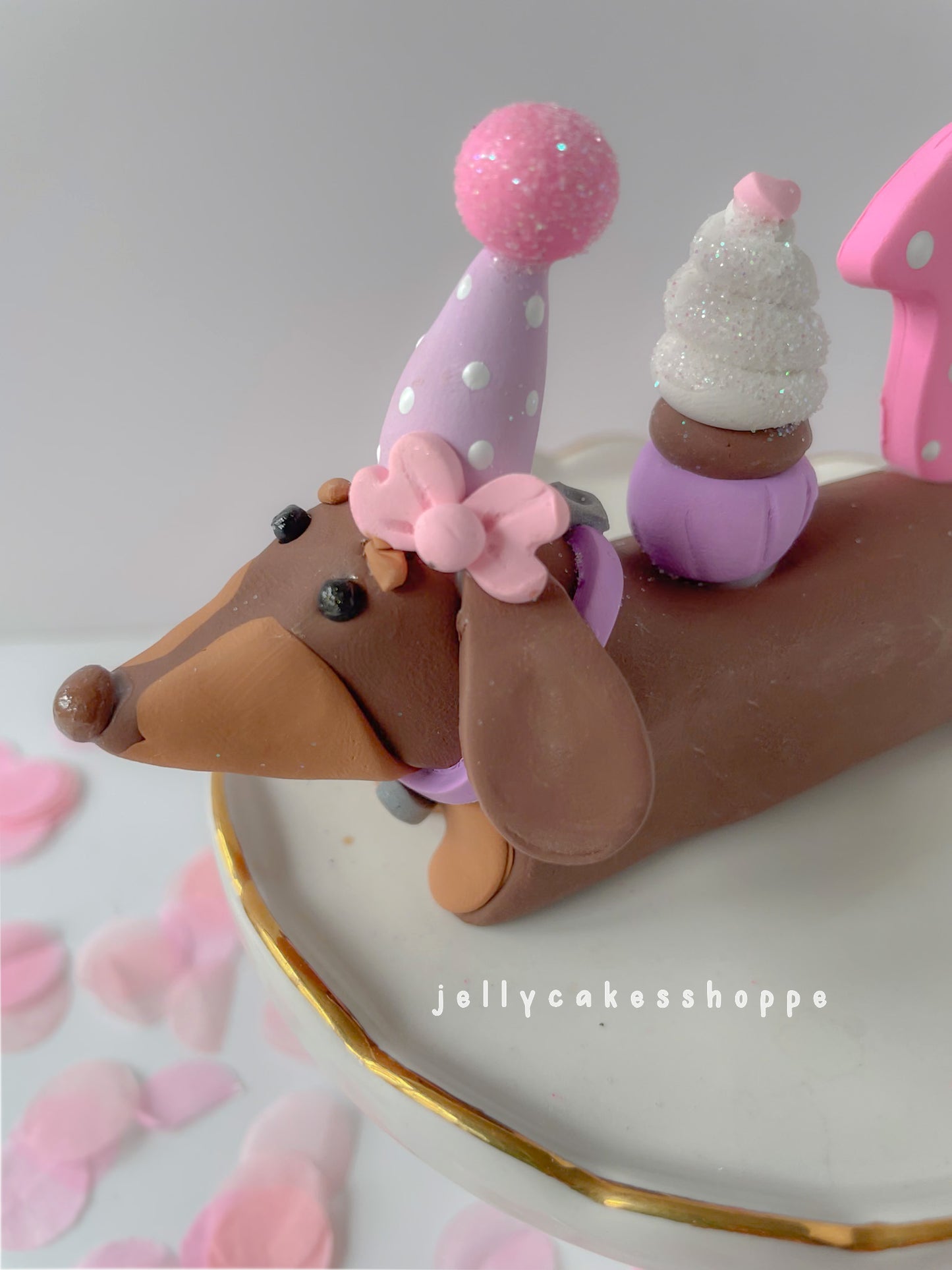 Dachshund Cake Topper, A Weenie Bit Older Birthday Party