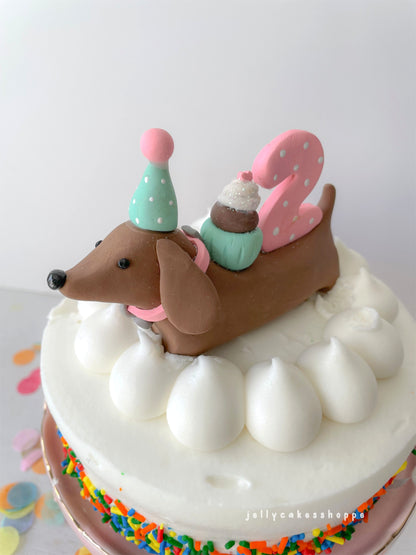 Dachshund Cake Topper, A Weenie Bit Older Birthday Party