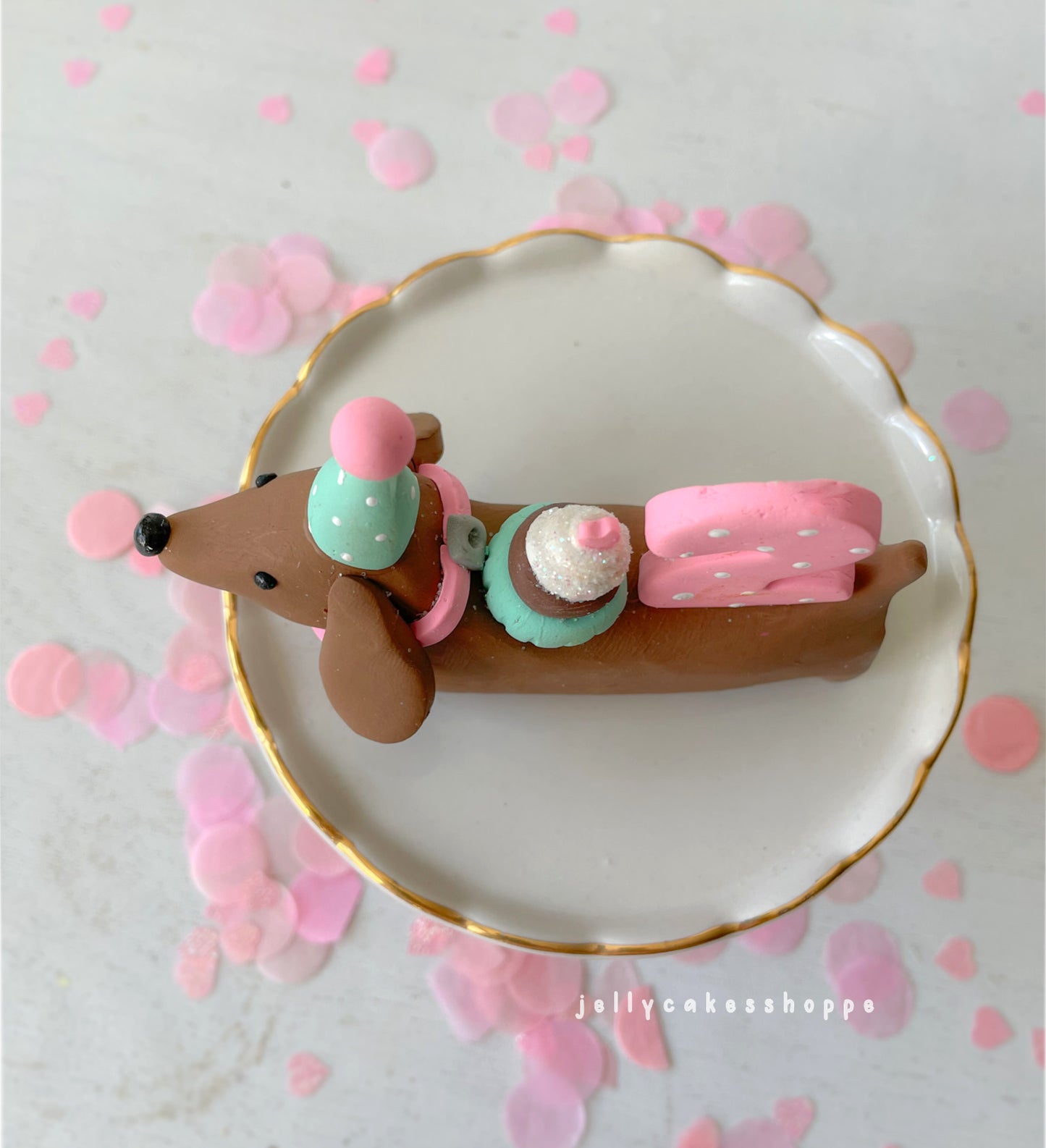 Dachshund Cake Topper, A Weenie Bit Older Birthday Party