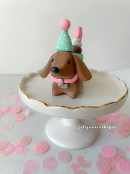 Dachshund Cake Topper, A Weenie Bit Older Birthday Party