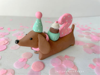 Dachshund Cake Topper, A Weenie Bit Older Birthday Party