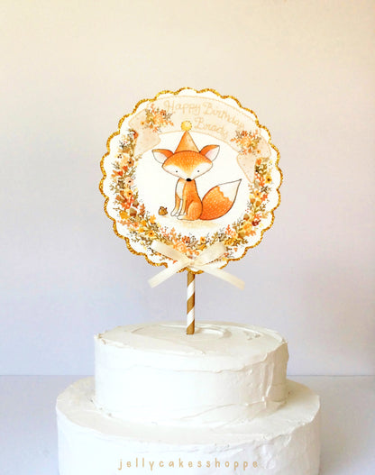 Fall Woodland Cake Decorations