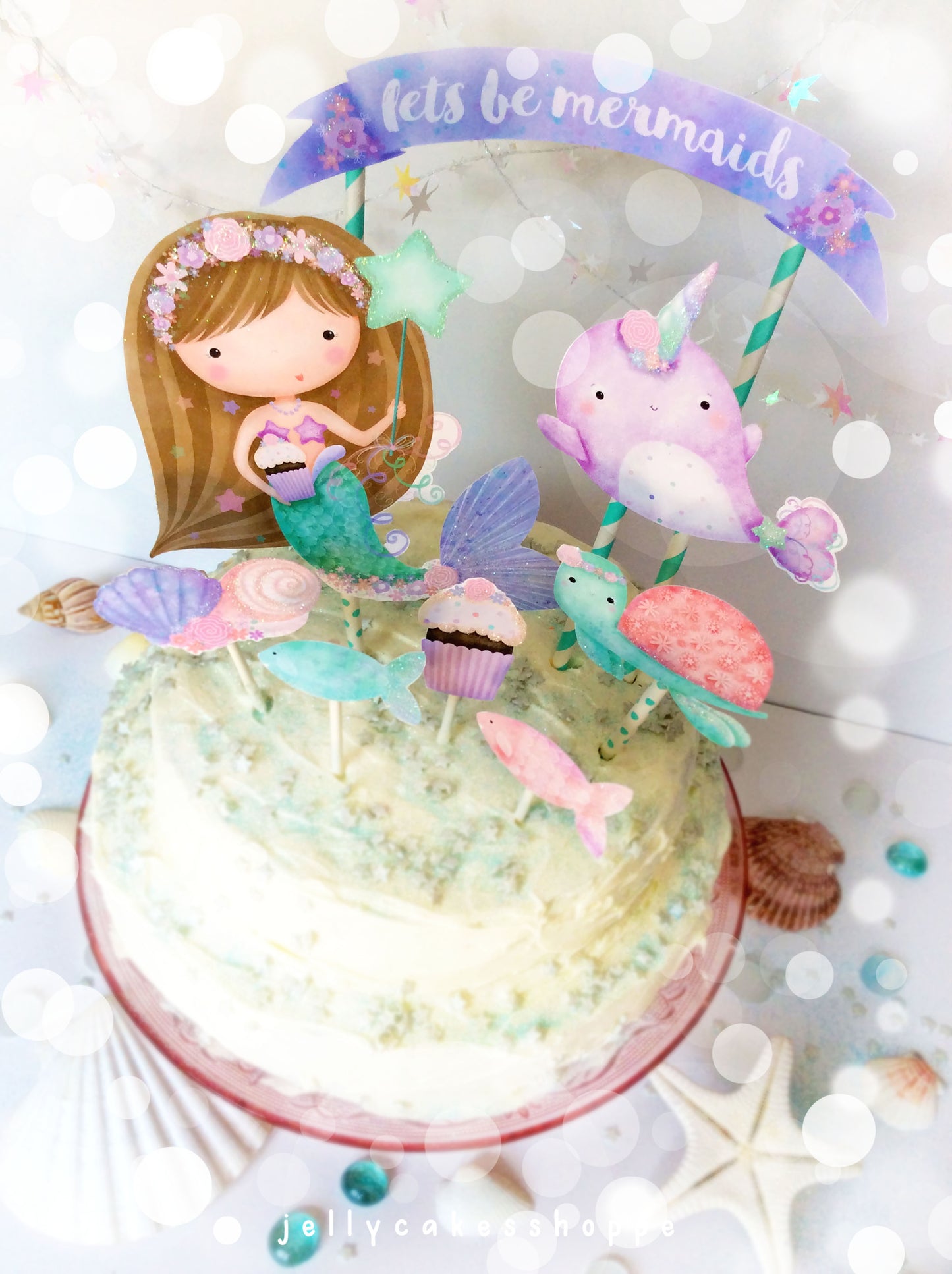 Under The Sea Mermaid Cake Decorations