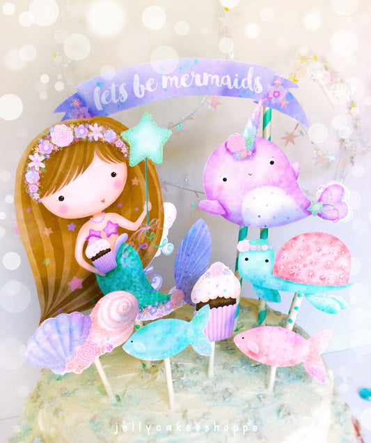 Under The Sea Mermaid Cake Decorations