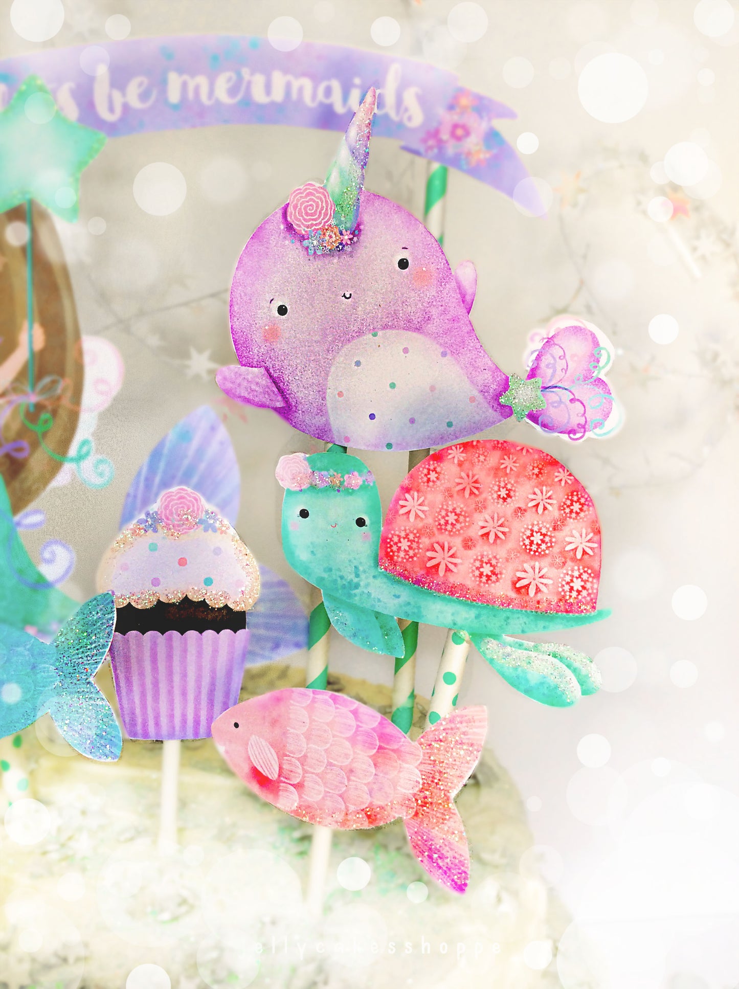 Under The Sea Mermaid Cake Decorations