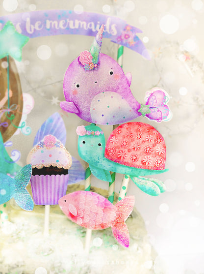 Under The Sea Mermaid Cake Decorations
