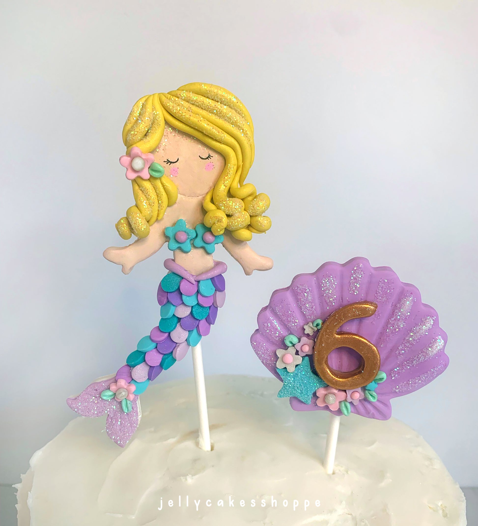 Mermaid Cake Topper Any Name and Age Mermaid Under the Sea Birthday Party  Decorations - Maureen McCullough Designs
