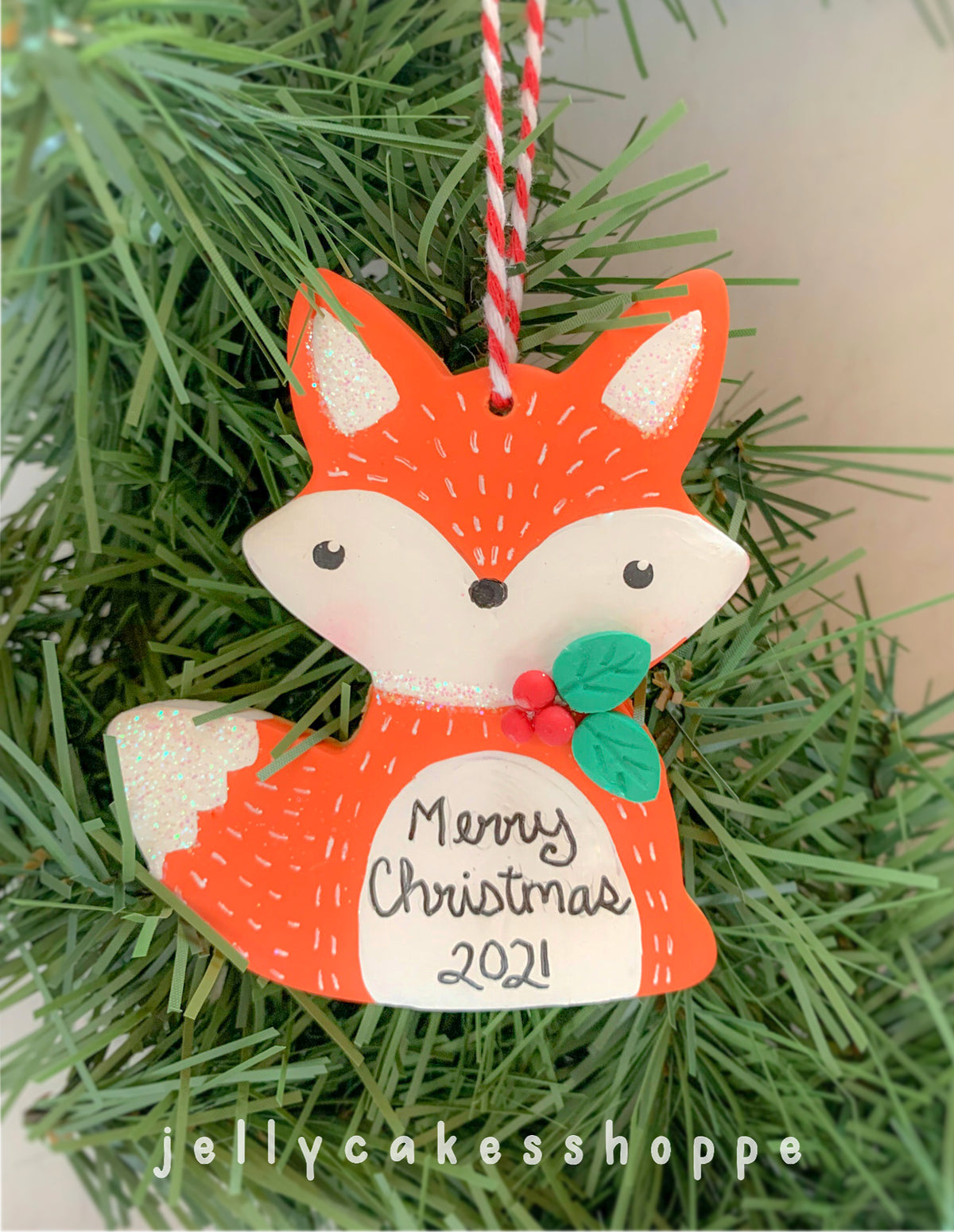 Personalized Fox Ornament for Boy
