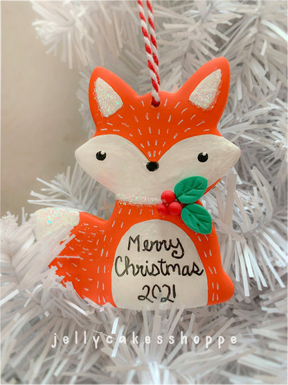 Personalized Fox Ornament for Boy