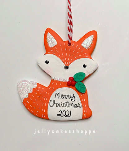 Personalized Fox Ornament for Boy