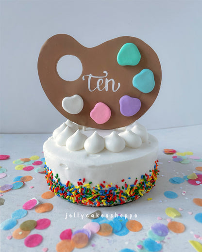 Artist Birthday Party Cake Topper