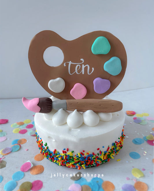 Artist Birthday Party Cake Topper