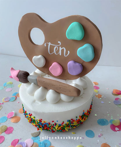 Artist Birthday Party Cake Topper
