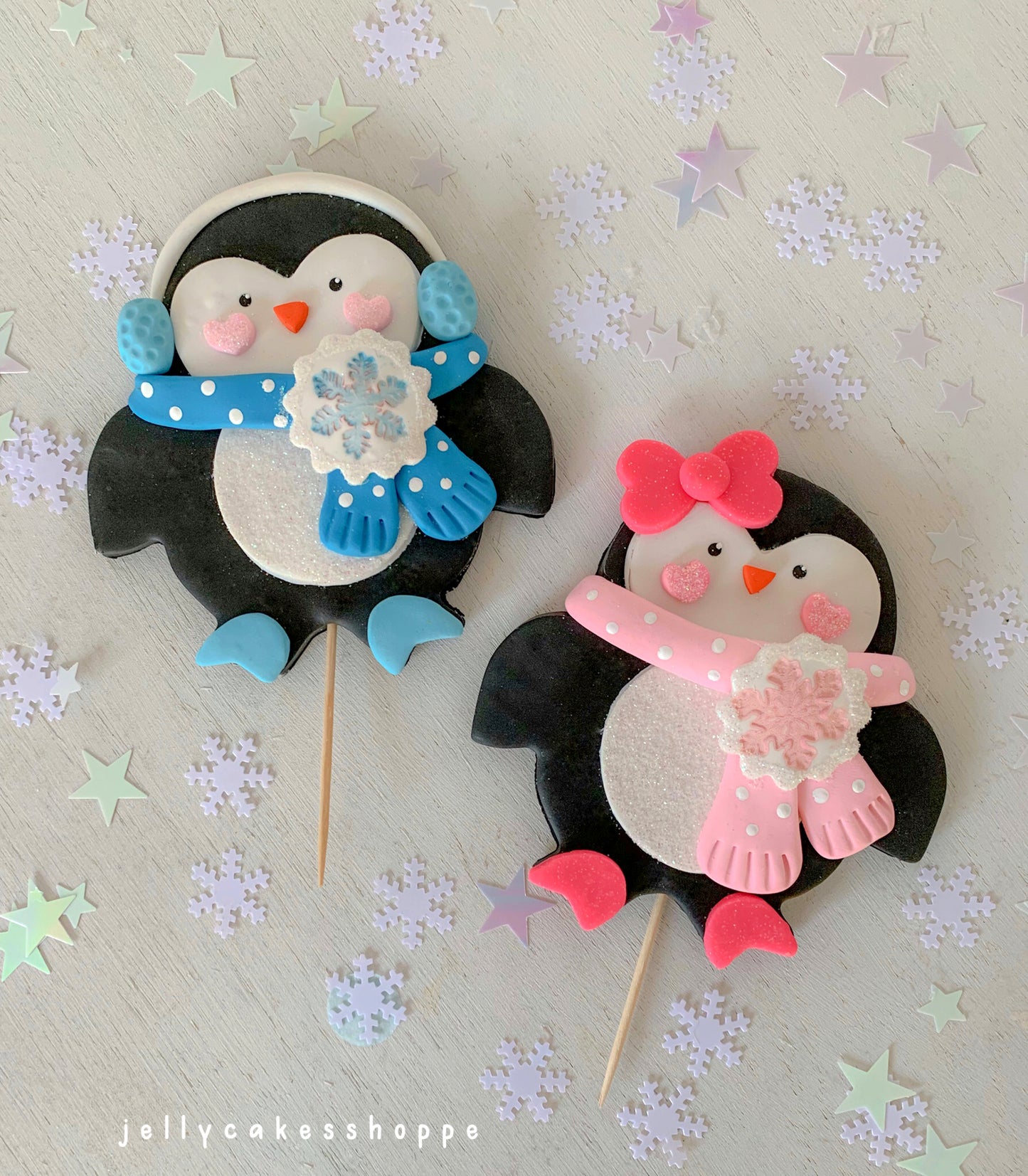 Penguin Birthday Cake Topper for Girl