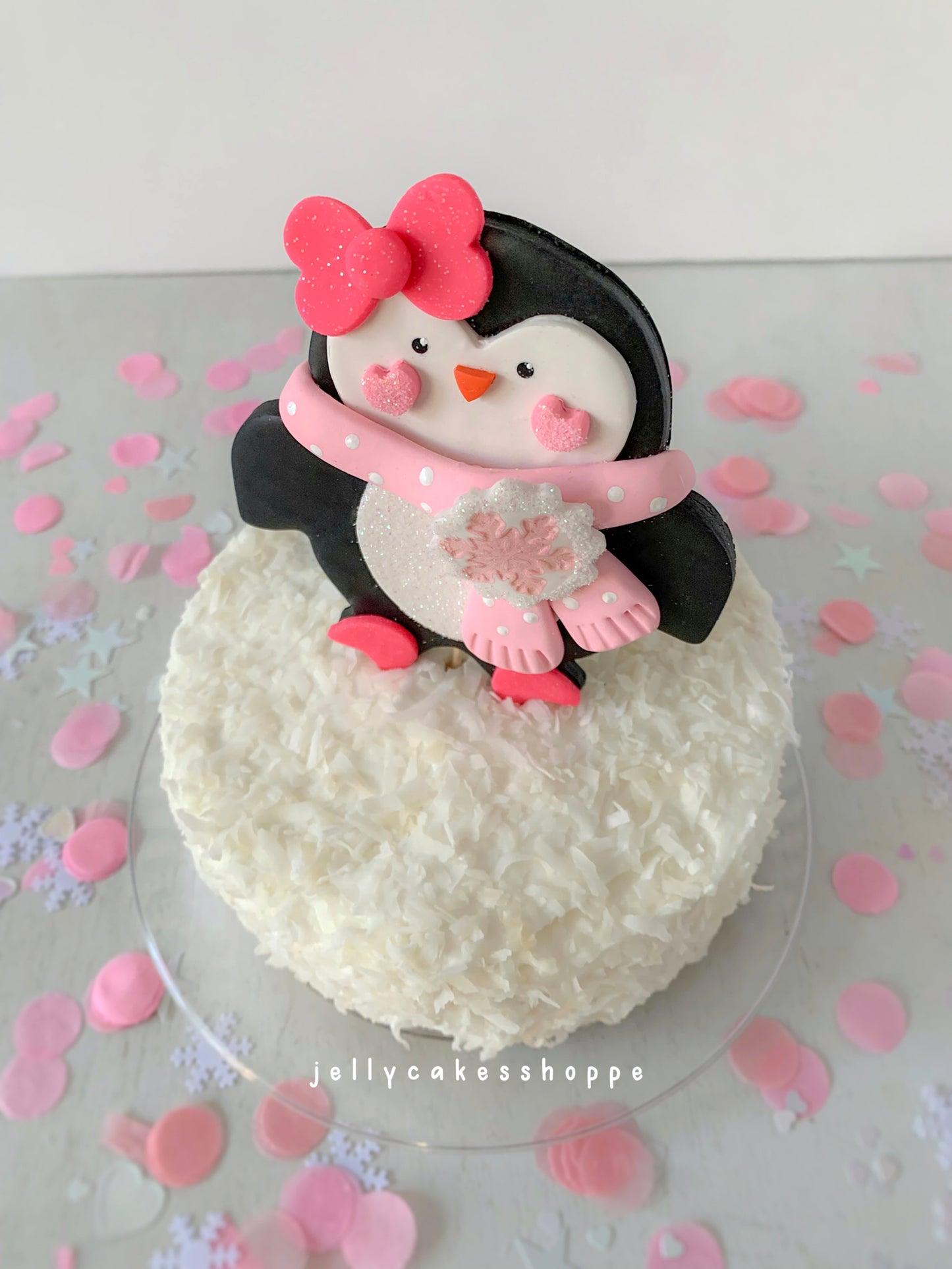 Penguin Birthday Cake Topper for Girl