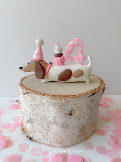 Dachshund Cake Topper, A Weenie Bit Older Birthday Party