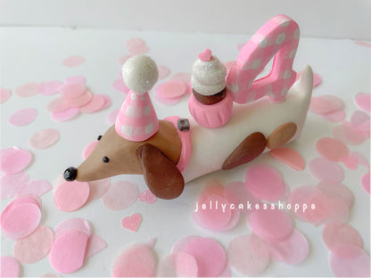 Dachshund Cake Topper, A Weenie Bit Older Birthday Party