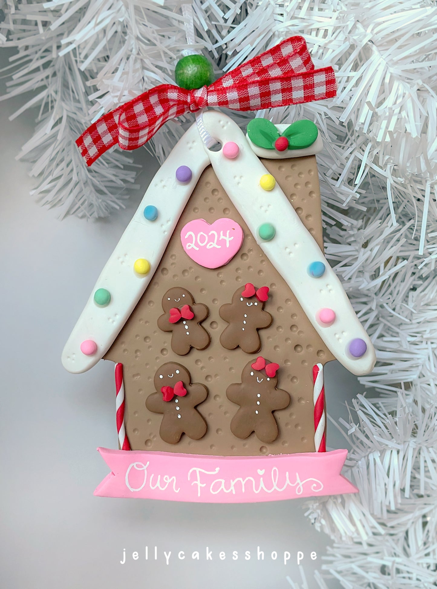 Personalized Gingerbread Family Christmas Ornament