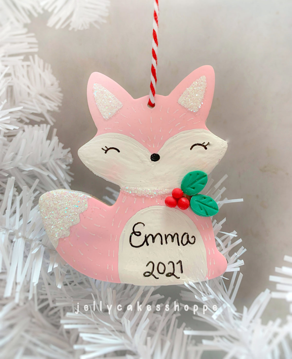 Personalized Fox Ornament for Girl