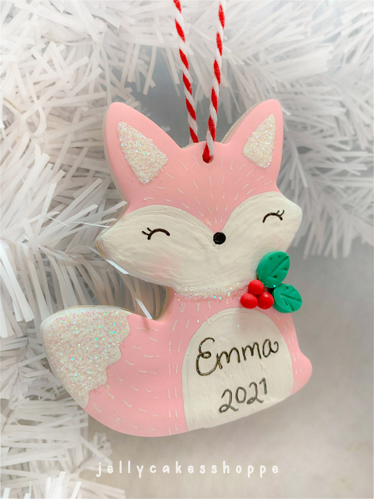 Personalized Fox Ornament for Girl