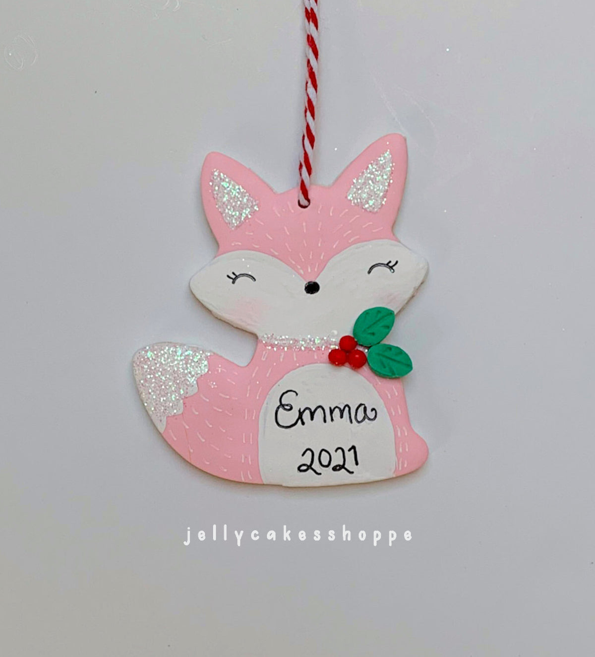 Personalized Fox Ornament for Girl