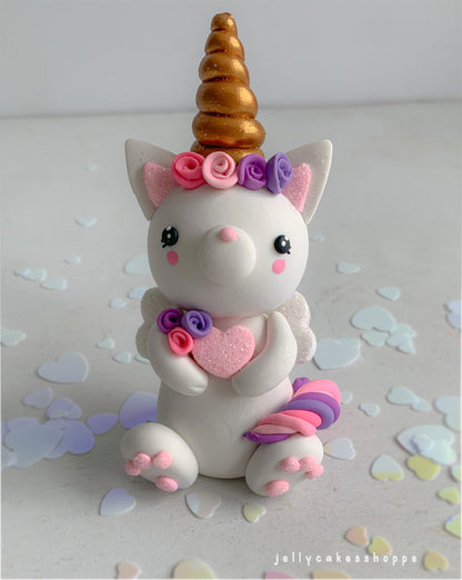 Pink Rainbow Kittycorn Cake Decorations