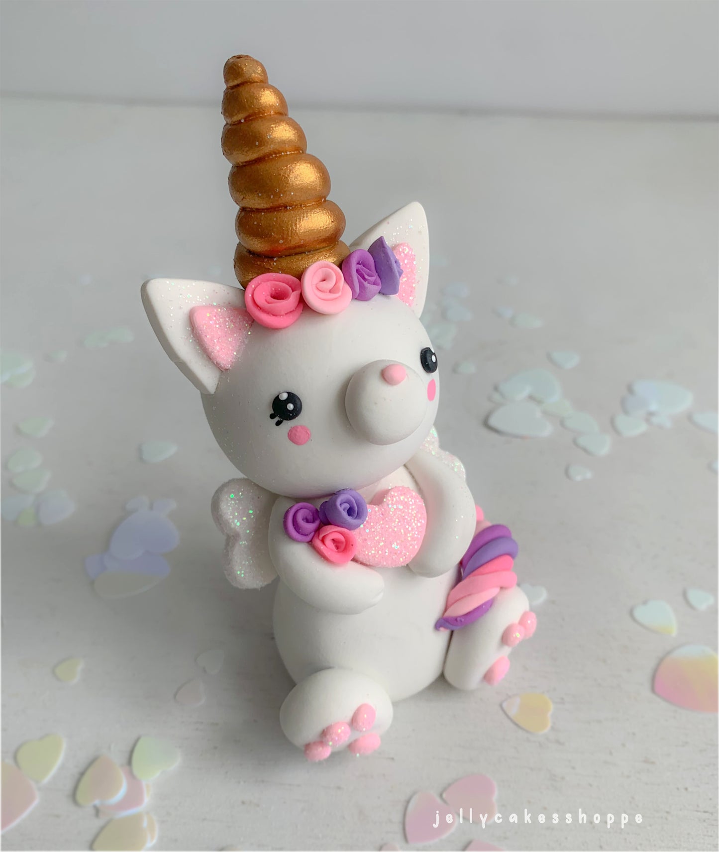 Pink Rainbow Kittycorn Cake Decorations
