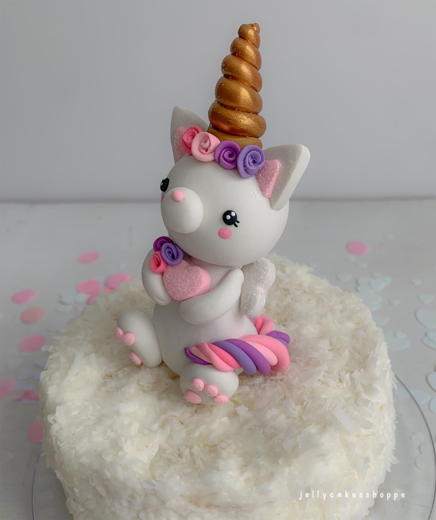 Pink Rainbow Kittycorn Cake Decorations