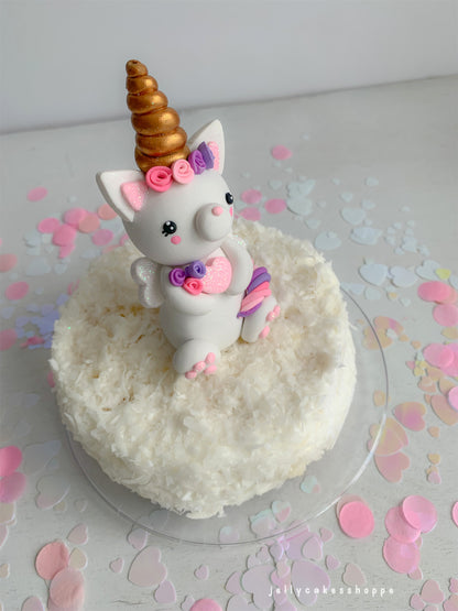 Pink Rainbow Kittycorn Cake Decorations