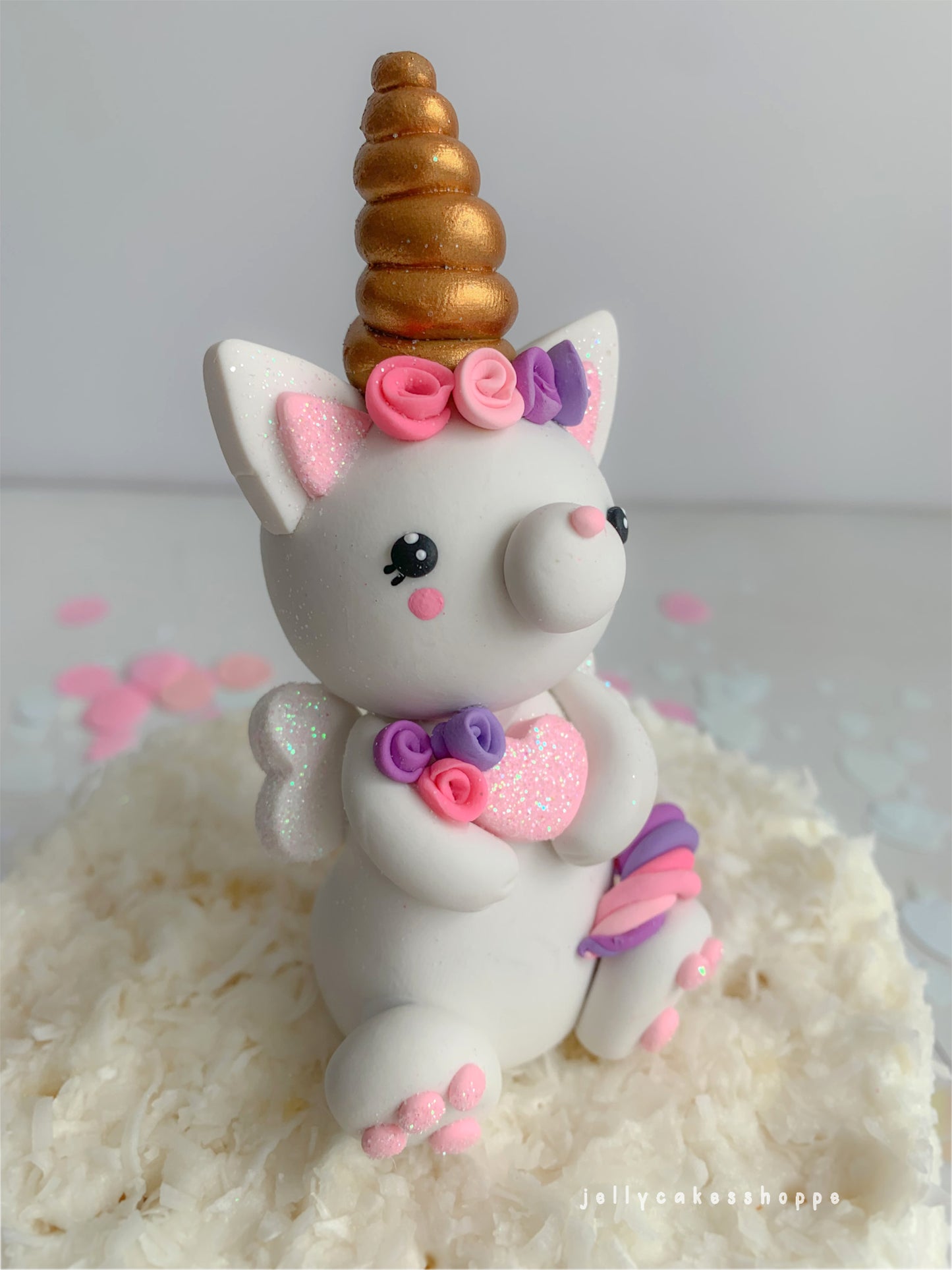 Pink Rainbow Kittycorn Cake Decorations