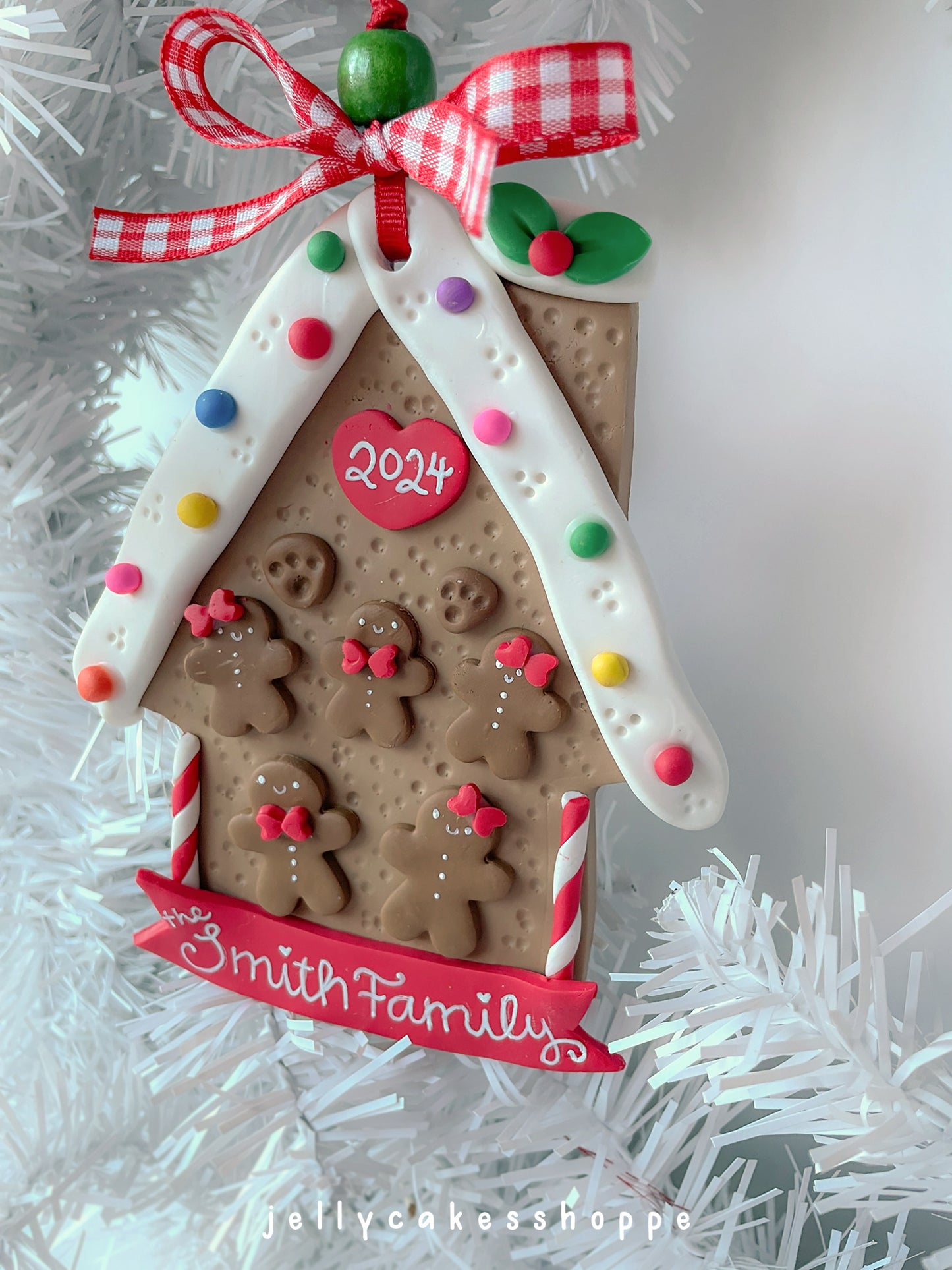 Personalized Gingerbread Family Christmas Ornament