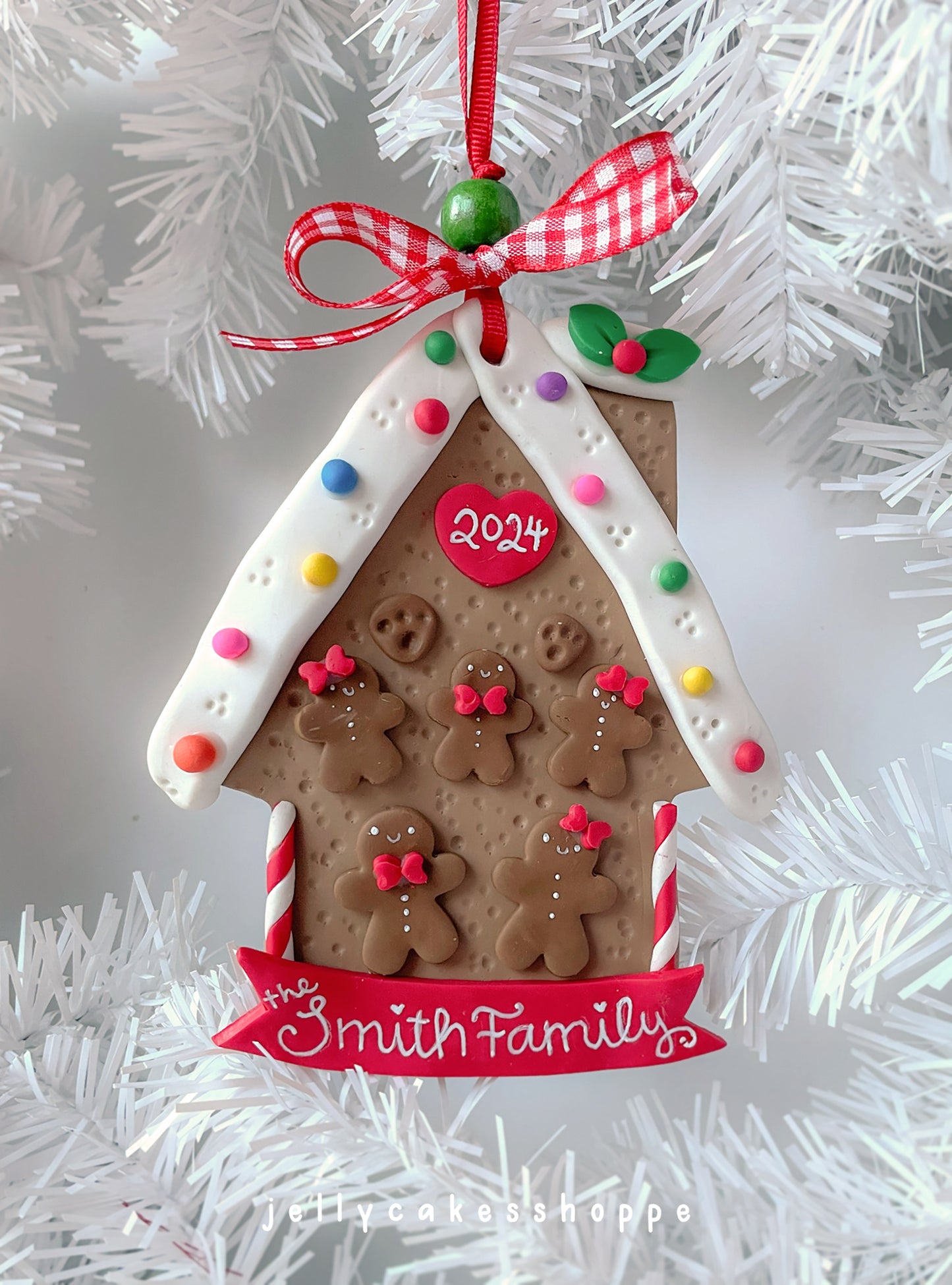 Personalized Gingerbread Family Christmas Ornament