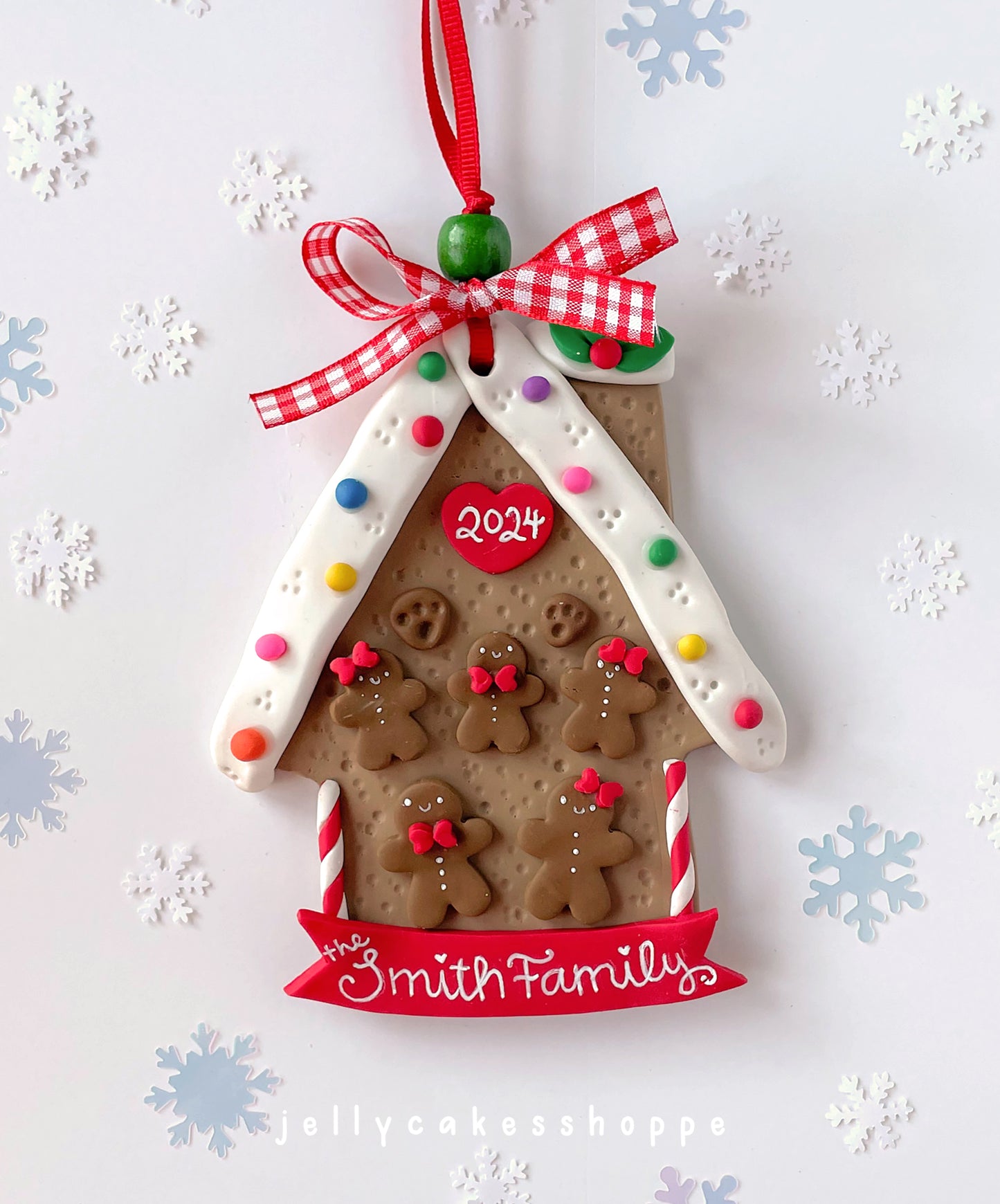 Personalized Gingerbread Family Christmas Ornament