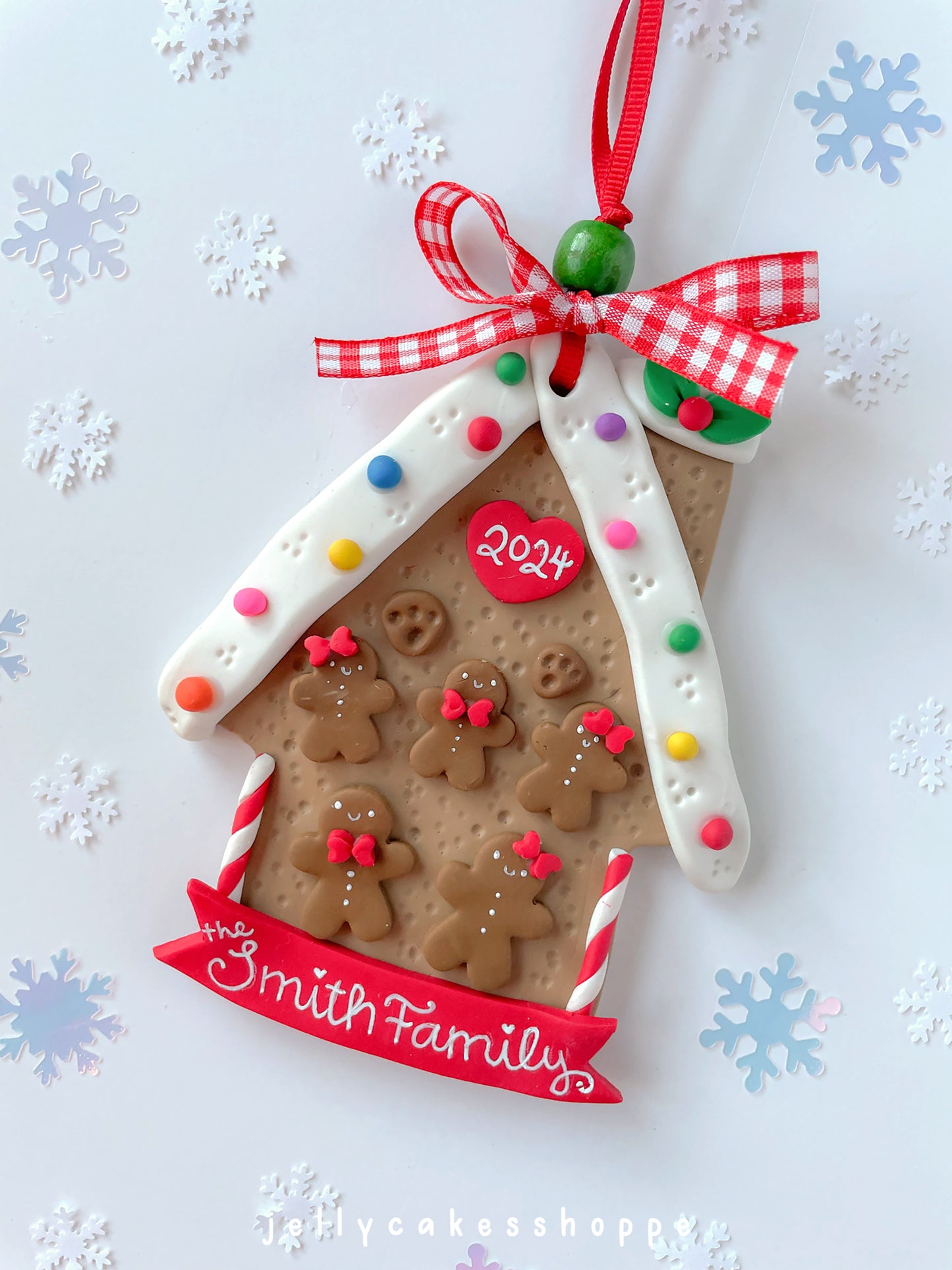 Personalized Gingerbread Family Christmas Ornament