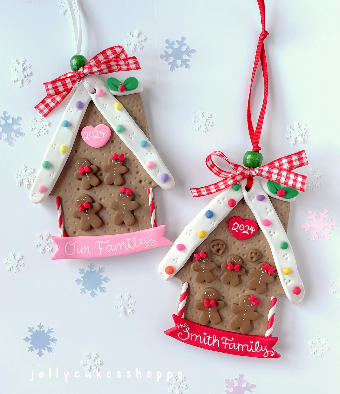 Personalized Gingerbread Family Christmas Ornament