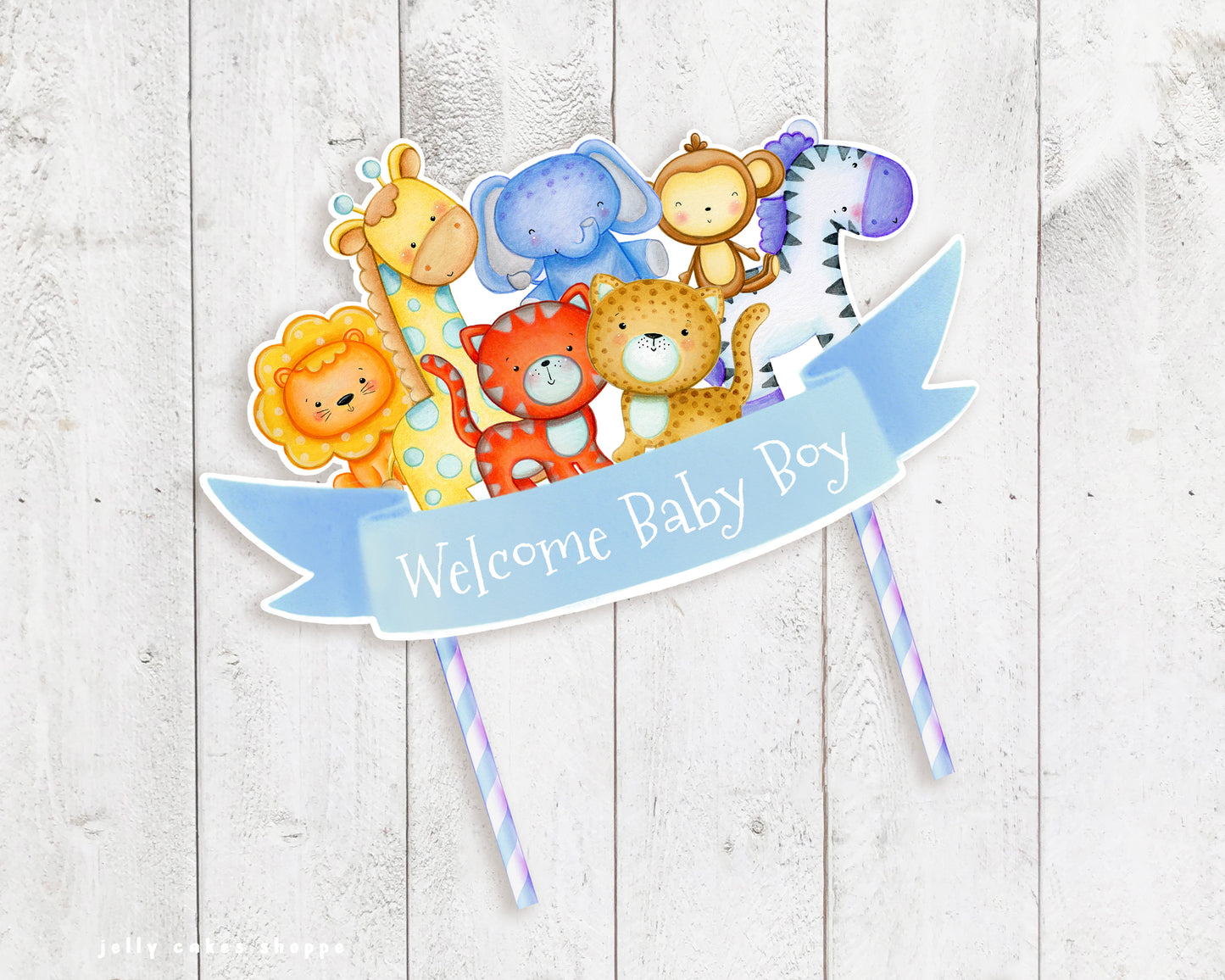 Safari Animals Cake Topper