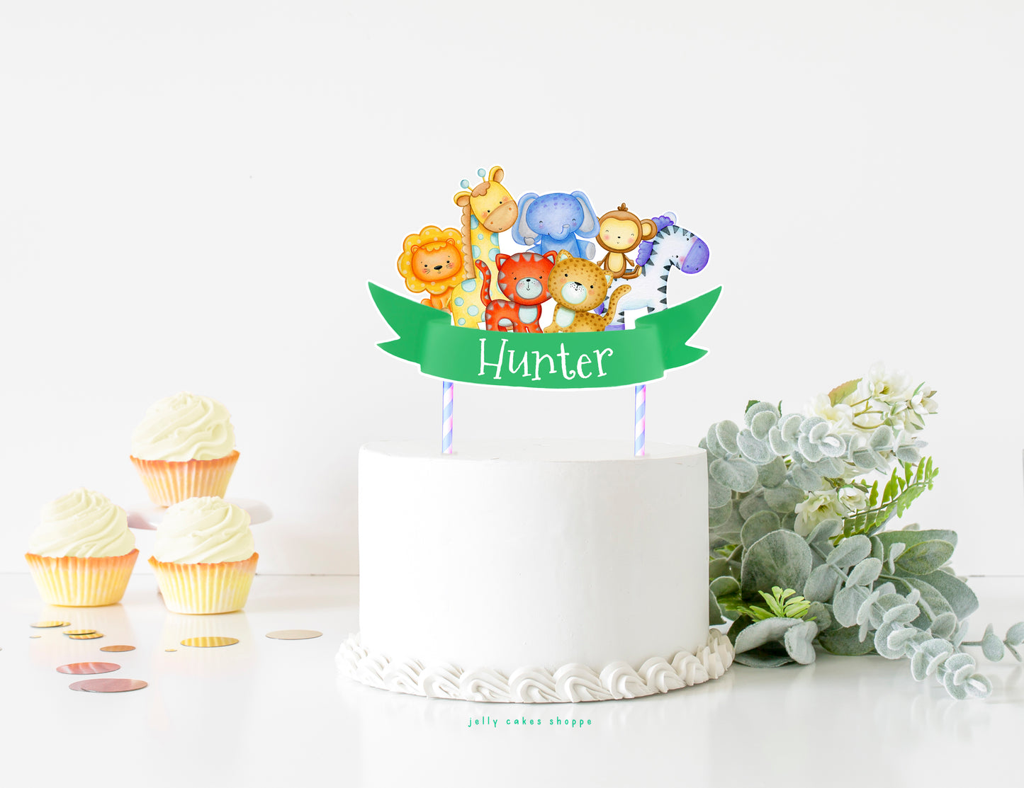 Safari Animals Cake Topper