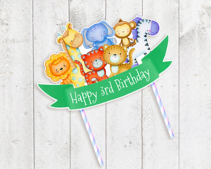 Safari Animals Cake Topper